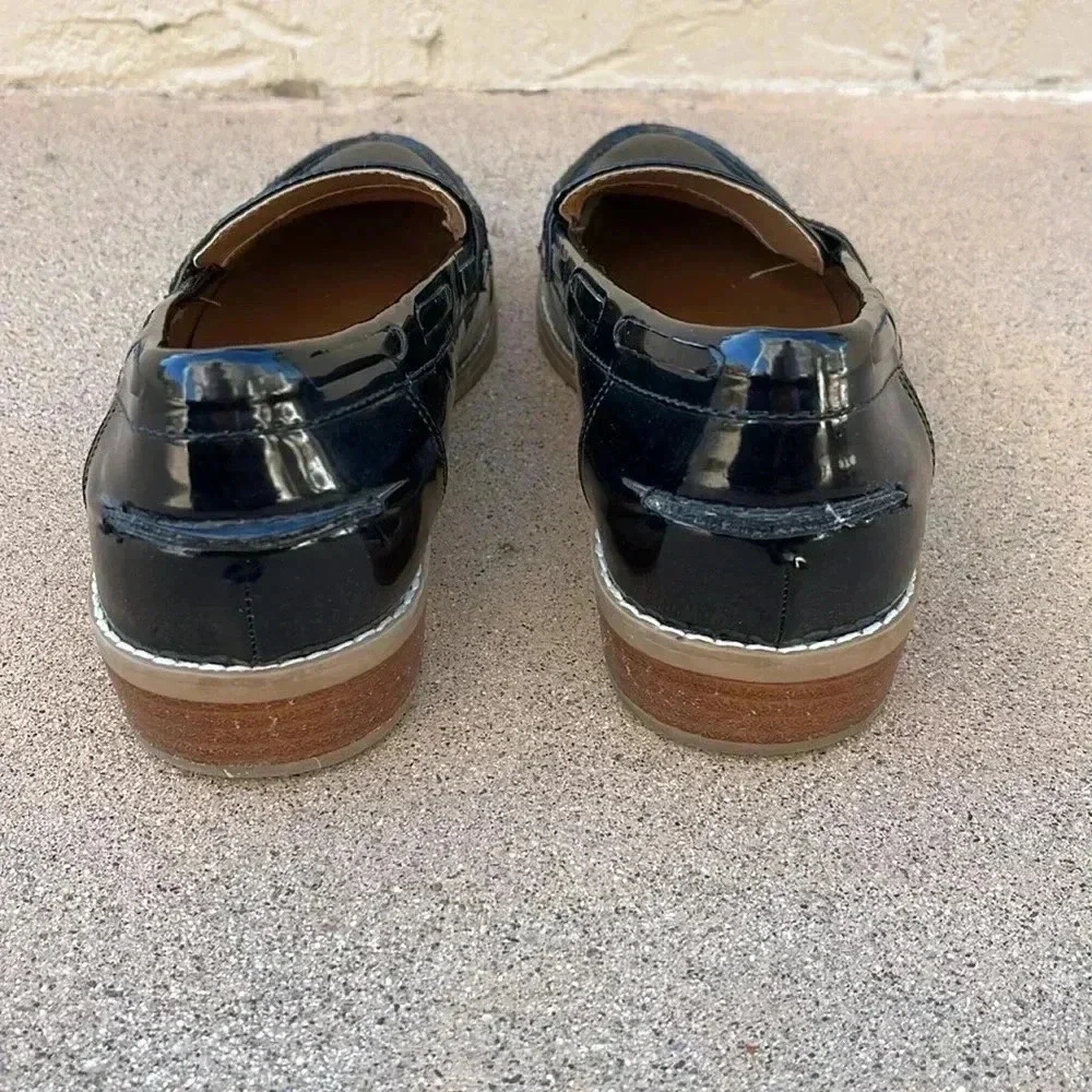 Steve Madden Mellany Patent leather loafers, black, size 9 - Picture 4 of 8